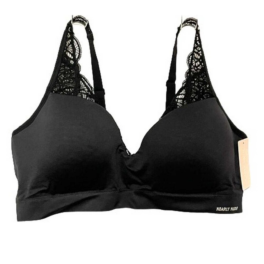 Nearly Nude Seamless Lace Lace Trim Wirefree Bra XXXL (RS-21)